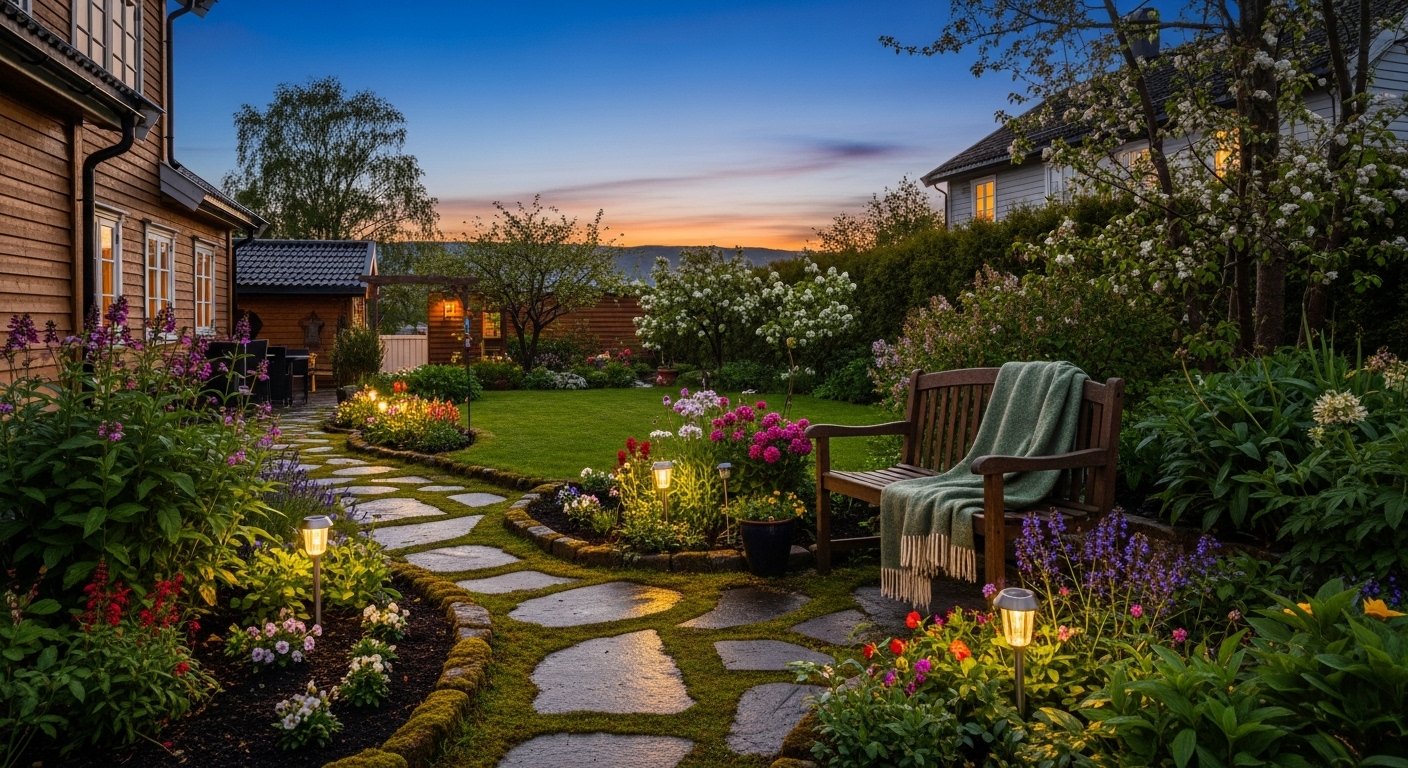 To personer som koser seg med ullpledd rundt en bålpanne